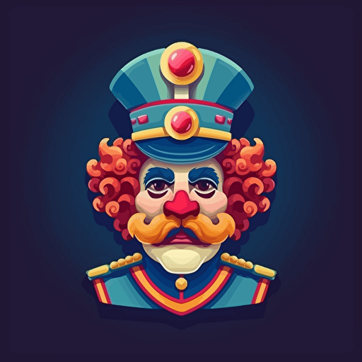 Vector emoji soldat clown