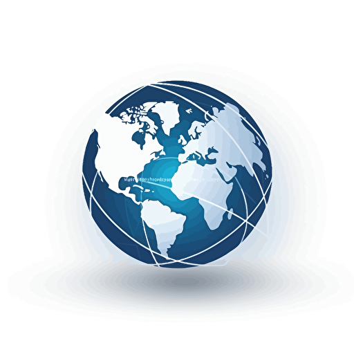 World Vector logo, detailed, white background