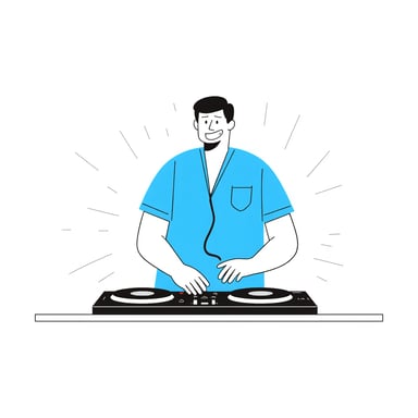a man dj playing music