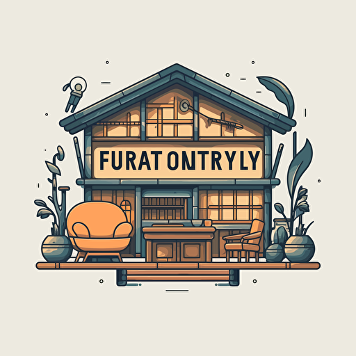 modern logo for furniture workshop, extremely detailed, Artemy Lebedev, behance, Studio Ghibli style, minimalistic, professional design, adobe illustrator, vector, no shadows, no text, on transparent background c 50 v 5