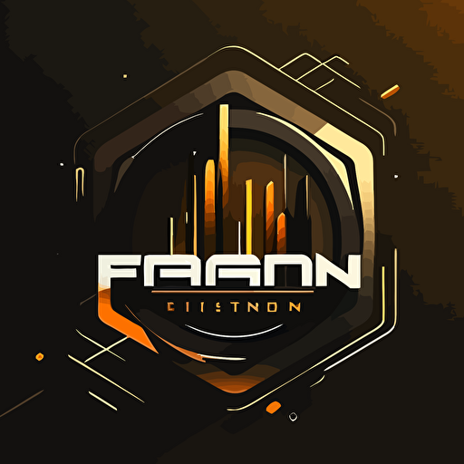 techno modern design tv show logo vectorial minimaliste named fr