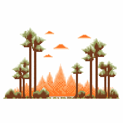 Vectored Pixel style design based on the the 80's Game California games