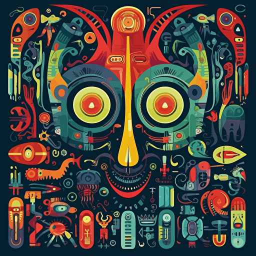 vector, alien language, colorful, made in adobe illustrator, futuristic language