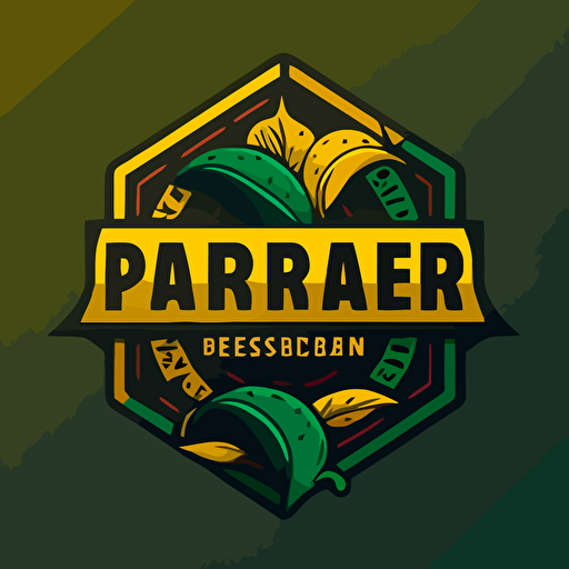 vector logo, kebab, pepper, green and yellow