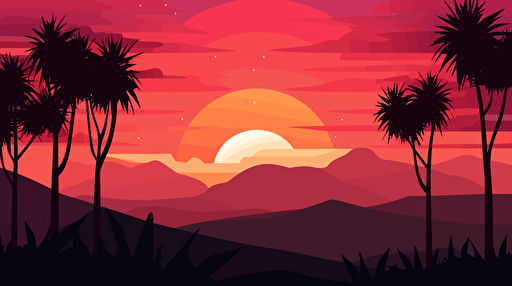 a seamless background of a SUNSET in vector illustration