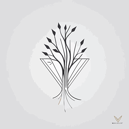 minimal line logo of a root, vector geometric minimal, line, simple –v 5 –q 2 –s 750 –v 5