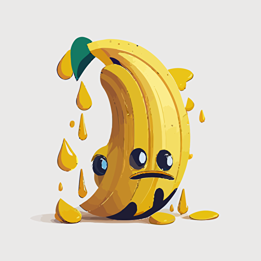cartoon vector, peel from banana, white background