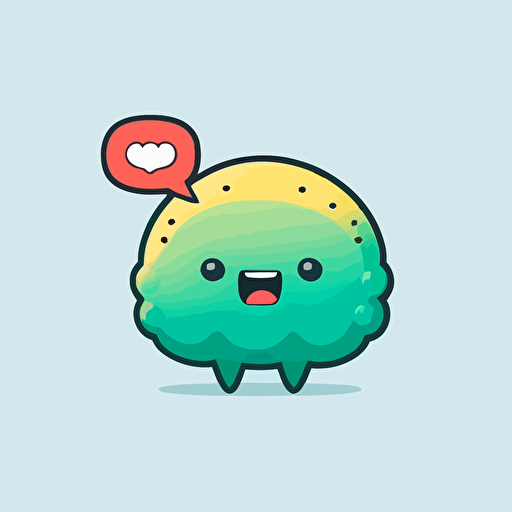 a mascot logo design of a message bubble minimal simple educational modern vector