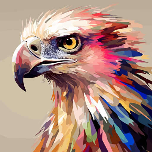 vector abstract of philippine eagle, sublimation art, vibrant colors
