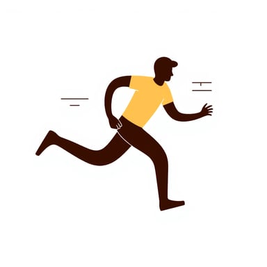 a runner running over an 