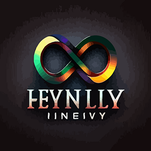 an emblem logo for Infinity Jewel, no shading, simple, vector, Paul Rand, style