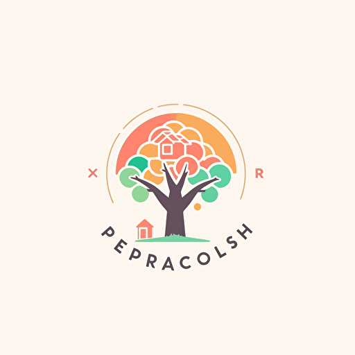 preschool logo , simple, vector, Minimal
