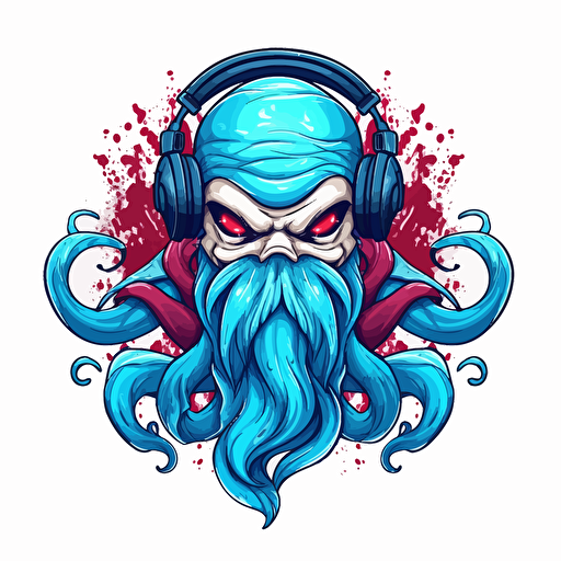 create a esport logo with octopus look based on the beat esport team of dota2 , white background , vectors
