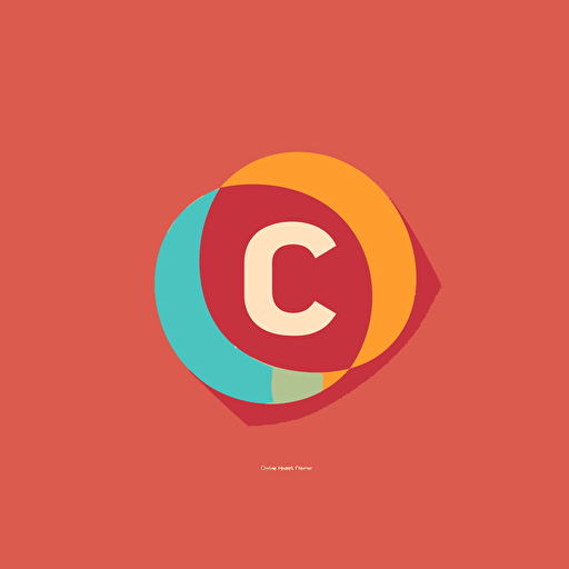 Simple logo design of letters “c”, flat 2D, vector, company logo
