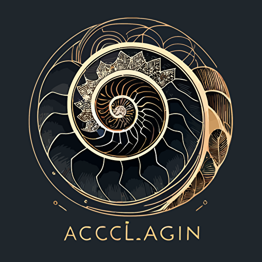 modern logo, featuring Fibonacci sequence, extremely detailed, Studio Ghibli style, minimalistic, professional design, adobe illustrator, vector, no shadows, no text, on transparent background c 50 v 5