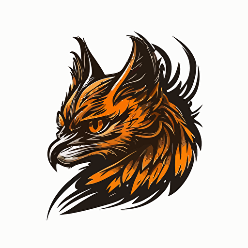 a mascot vector logo of animals simple,
