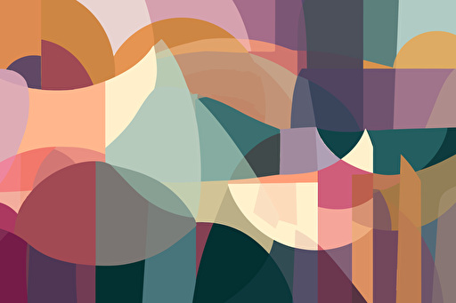 abstract, vector art, flat colors, pastel colors, minimalistic,