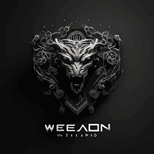 minimalistic vector logo design of melanated werelion in process of transforming, going beast mode