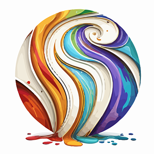 symbolic, Elegant, iconic logo of marble, colorful vector, on white background