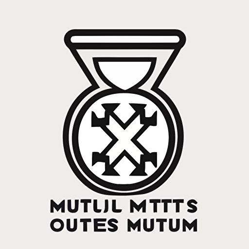 a vector logo with white background for 'multi-ethnic studies' in the style of Paul Rand