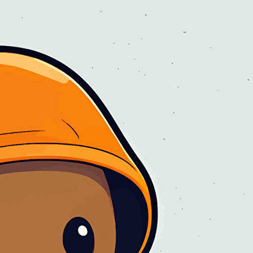 cute otter cyber hacker, wearing orange hoodie,white background, 2d vector, cartoon, anime, minimalist, flat art, vector, sharp focus, , illustration, 16:9