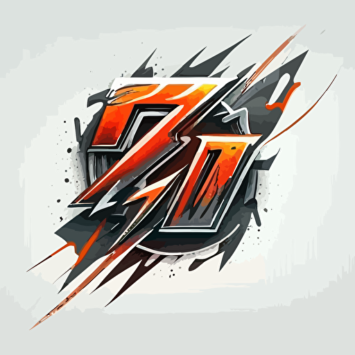 LETTER Z AND H LOGO VECTOR GRAFFITE STYLE