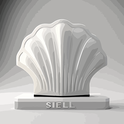 shell, white, scheme, medium contrast, no burn highlights, flat white background, octane render, v-ray , vector art,