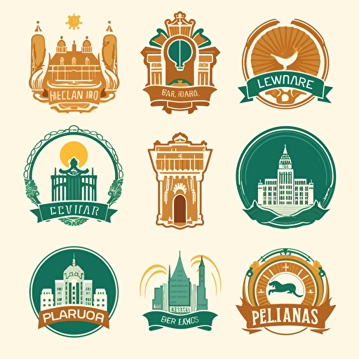 Car rental logo spain luxury vector tourists