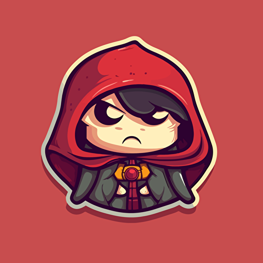 vampire hiding face with their cape, detailed, sticker, vector