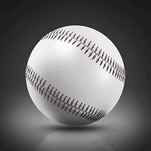 real baseball ball, vector