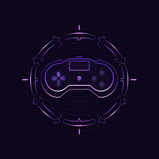 a logo, vector illustration of a gaming pad, symmetrical, minimalistic