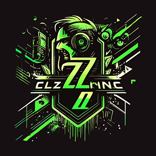 line vector of a cool gaming logo with C and Z
