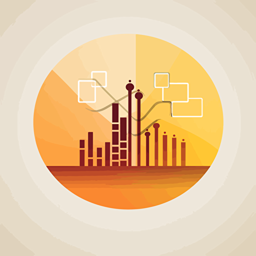 simple vector logo, AI platform and infrastructure related, warm colors, with background, no text