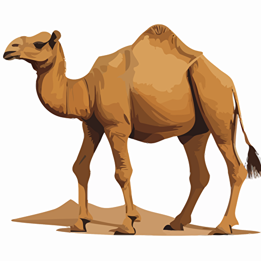 camel with no background, clean vector art