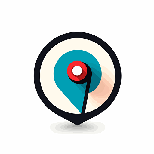 a logo of a map with a pin in it, simple, vector