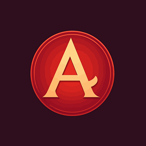 a lettermark of letter A, logo, serif font, vector, simple