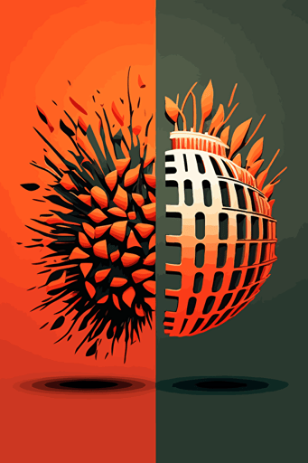 half explosion and half wireframe grenade, logo design for web design company, minimalist, vector,