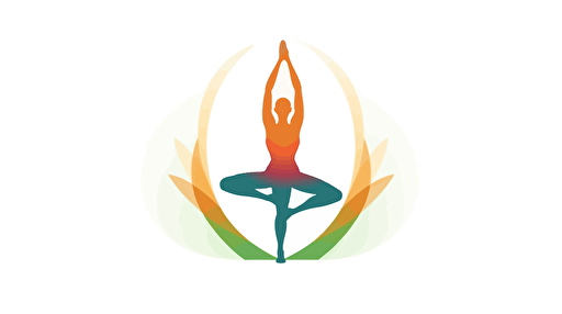 yoga logo, flat image, vector