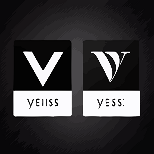 vector logo of cards with VS letters simple, minimalistic, black and white