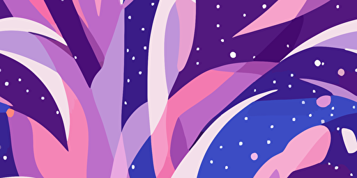 vector style cartoon illustration comet on a purple and blue background with a paper texture