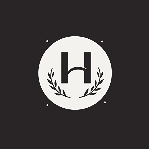 Simple brand logo, Based on the letter H and the letter N. vector logo, vector design, logo design, design concept, black and white, classic calm design, monogram, company branding.
