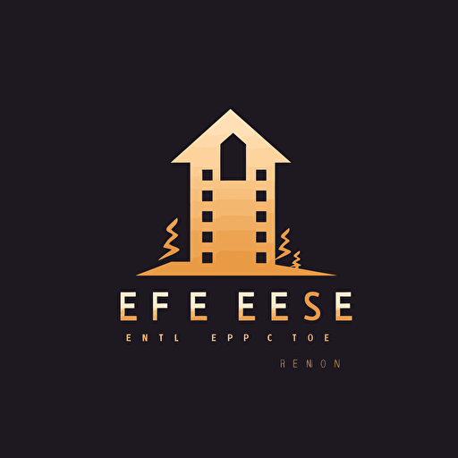 create real estate logo using F and E letters only , minimal, modern, simple, clean, vector