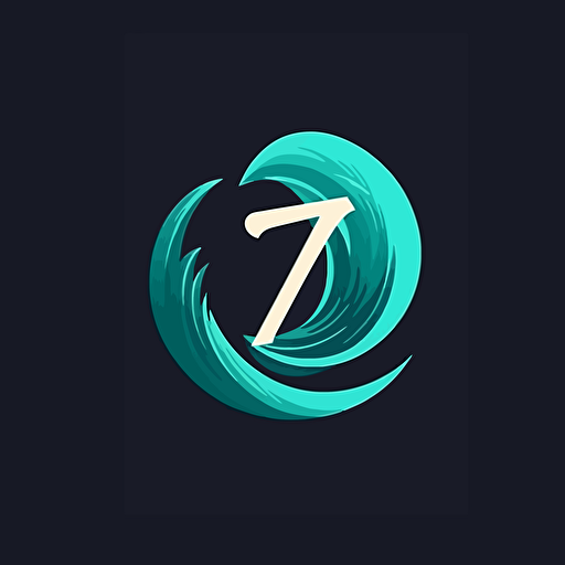 logo vague, dynamique, lettre T, vectoriel