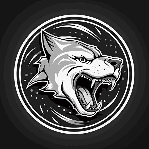 vector Soccer team logo. Great white shark/wolf hybrid : : Shark : :