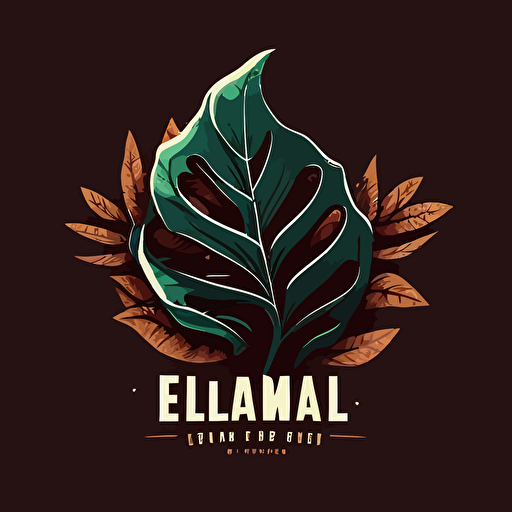 a simple vector logo of a leaf for a composting service