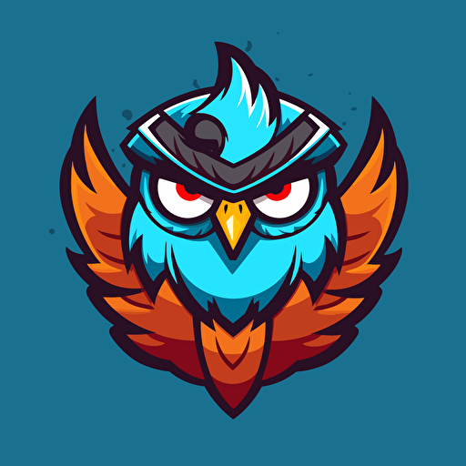 simple logo design of cute happy owl, flat 2d, esport, vector, company logo, macdonalds sing style, graffiti style, Lacoste sign style @Young126