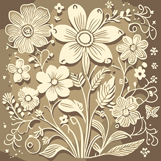 smal flower background illustration vector one color