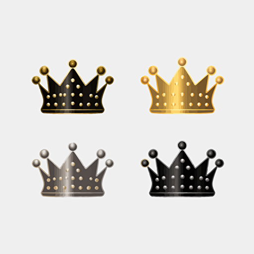 three point crown, simple clipart, simple points, hd vector, high quality,