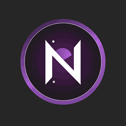 N, K, N+K, vector, logo, technology, clean, minimalist, material design, flat design, dark purple, black, clean dark gray background
