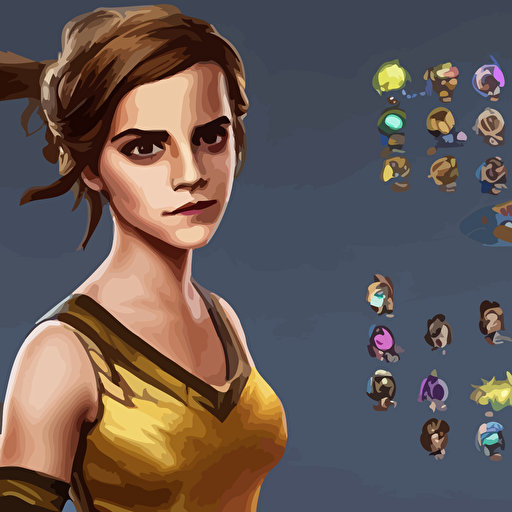 emma watson character game league legends background based game league legends detailed face old 3d graphics